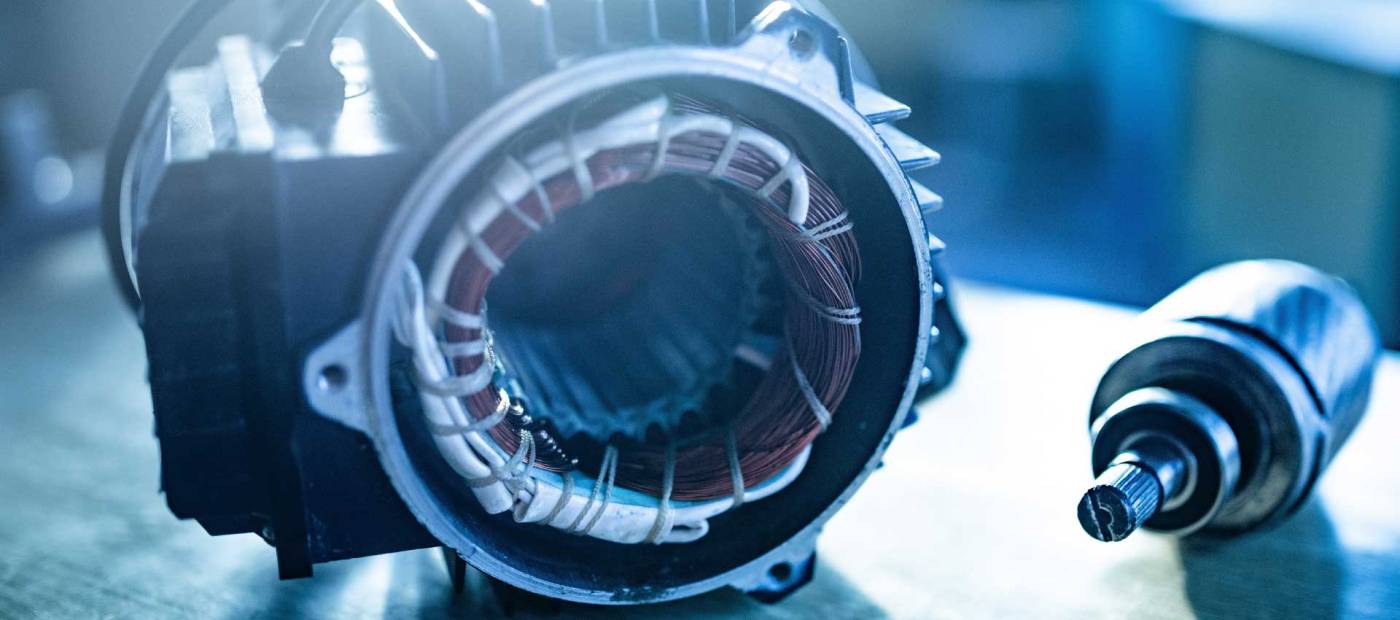 Electric motor stator and rotor